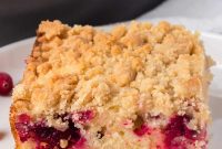Tart Cranberry Crumb Cake