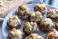 Savory Sausage and Golden Cheese Stuffed Mushroom Bites