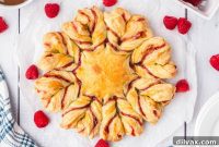 Swirling Raspberry Star Bread