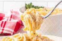 Velvety Garlic Alfredo Fettuccine