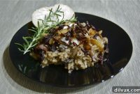 Golden Caramelized Onion and Mushroom Risotto Bake