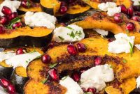 Tangy Roasted Acorn Squash with Goat Cheese
