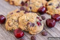 Decadent Dark Chocolate Cherry Oatmeal Cookies