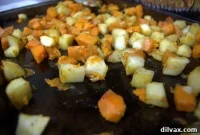 Golden Roast Chicken with Sweet Butternut Squash and Crispy Potatoes