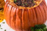 Savory Stuffed Pumpkin Bake
