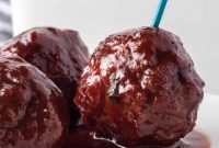 Easy 3-Ingredient Grape Jelly Meatballs