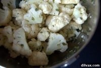 Golden Roasted Cauliflower with Creamy Gruyere Cheddar Sauce