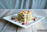 Crimson Cranberry Pancakes with Zesty Orange Cream