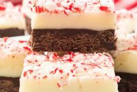 Decadent Peppermint Bark Fudge