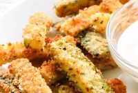 Parmesan Crusted Baked Zucchini Fries
