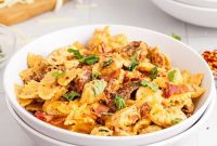 Melted Mozzarella Chicken Pasta