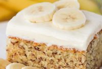 Golden Banana Cake with Velvety Cream Cheese Frosting