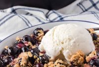 Golden Skillet Blueberry Crisp