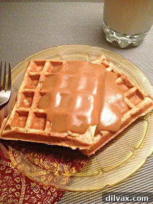 Wednesday Wonders 3 Delicious banana waffles with peanut butter syrup