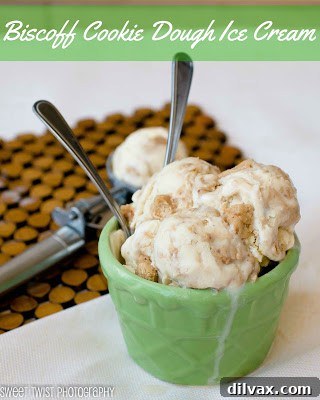 Homemade Biscoff Cookie Dough Ice Cream by Meg from Sweet Twist of Blogging