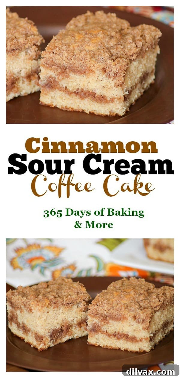 Classic Sour Cream Crumb Cake 11 Moist cake and delicious cinnamon streusel make this Cinnamon Sour Cream Coffee Cake a family favorite for breakfast or brunch.