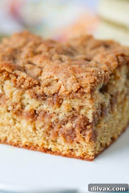 Classic Sour Cream Crumb Cake 4 Perfectly baked Sour Cream Coffee Cake slice