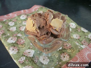 Delicious homemade Chocolate Peanut Butter Ice Cream in a bowl