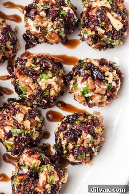 Cranberry Pecan Goat Cheese Bites
