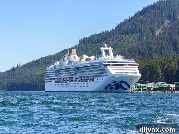 Princess Cruises Island Princess docked in Icy Strait Point, Hoonah, Alaska