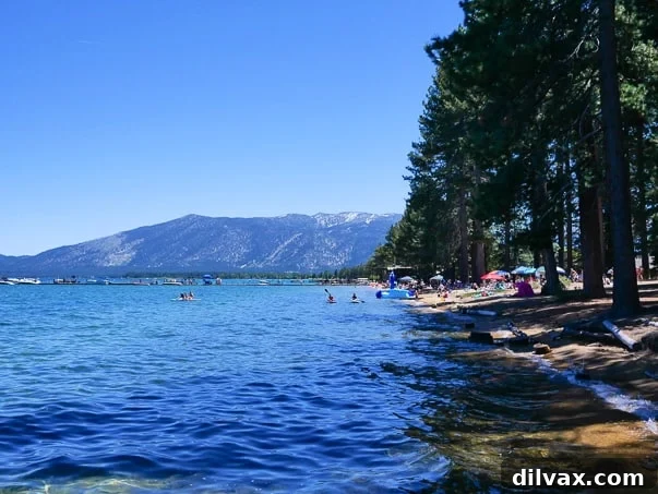 Beach at Camp Richardson in South Lake Tahoe, CA Beach at Camp Richardson in South Lake Tahoe, CA