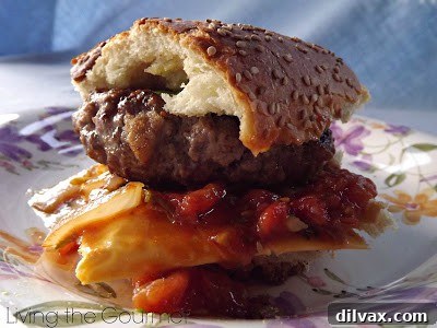 Winning Wednesday 5 Hamburgers with Fresh Tomato and Onion Relish
