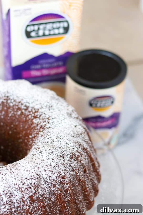 Chai Spiced Pumpkin Cake with Oregon Chai products.