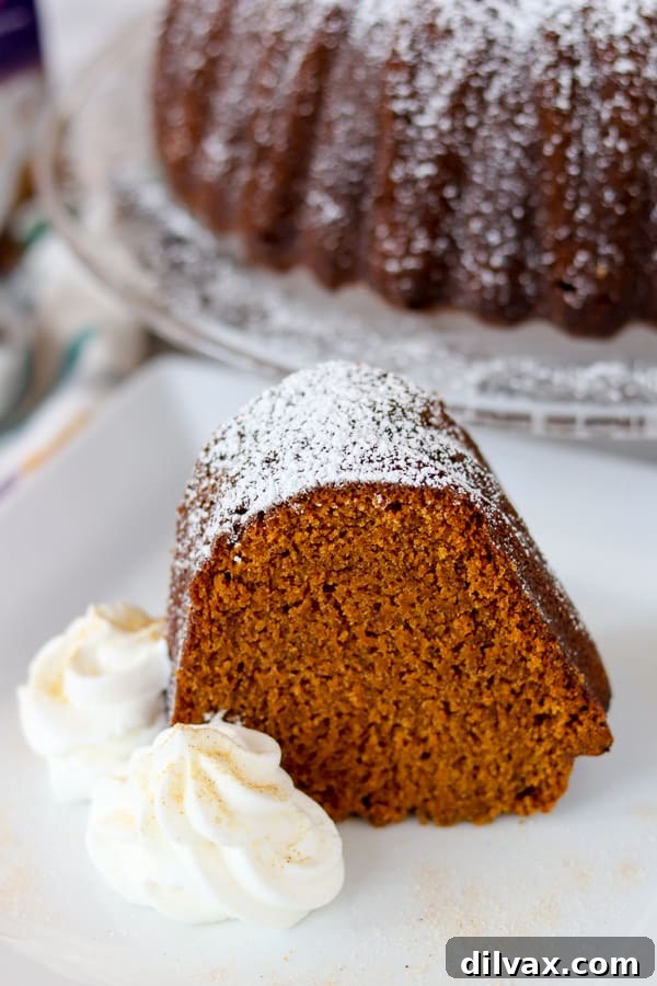 Slice of Chai Spiced Pumpkin Cake