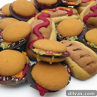 Creative Hamburger and Hot Dog shaped Cookies