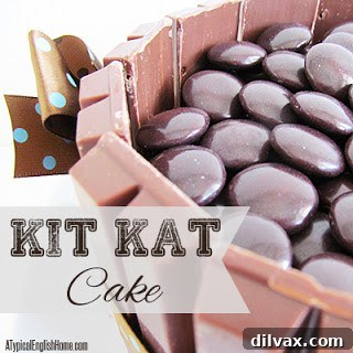 Delicious Kit Kat Cake decorated with candies
