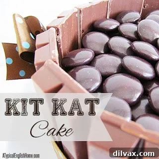 Colorful Kit Kat Cake decorated with candies