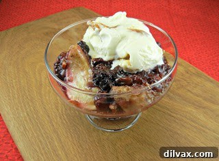 Red, White & Blue Crockpot Cobbler in a slow cooker