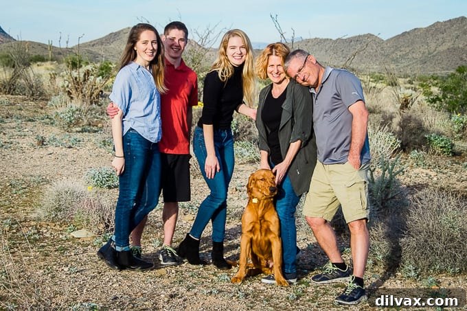Furry Friend Friday: Closer Hearts, Happier Paws 12 Logan the Golden Dog and our family, posing together happily.