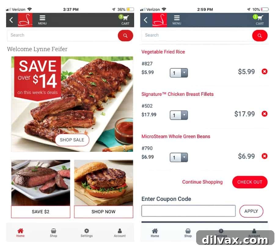 Schwan's Food Delivery app.