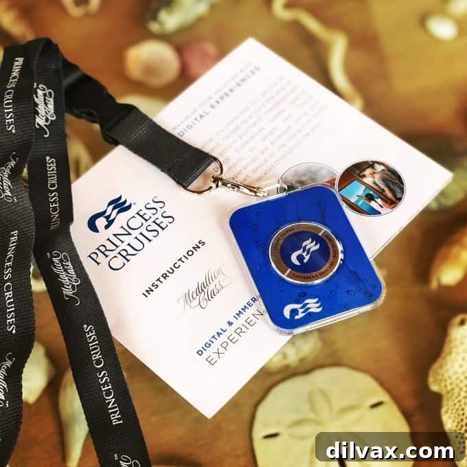 The arrival package of the Princess Cruises OceanMedallion at home, signaling the start of a seamless vacation.