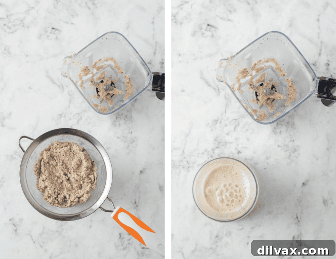 Second set of process photos for a Horchata - A Mexican rice and cinnamon drink.