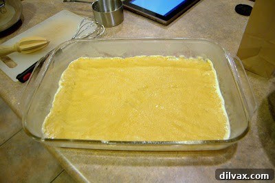 Pre-baked golden brown crust in the baking pan.