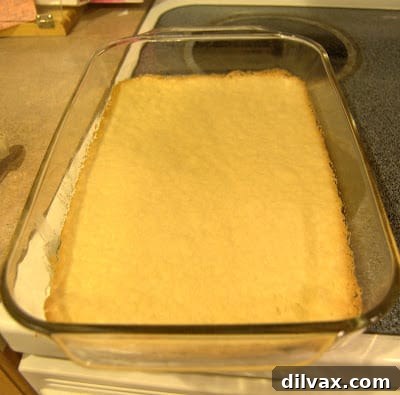 The crust baking in the oven.