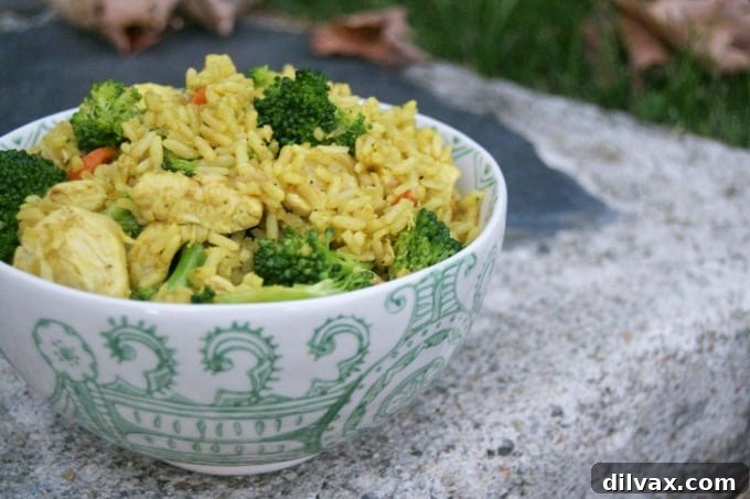 Curried Rice with Chicken and Veggies - easy, quick, tasty and perfect for a busy weeknight!