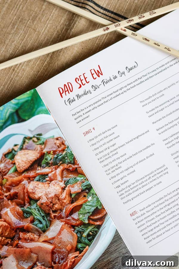 Pad See Ew, a featured recipe in Abigail Sotto Raines' new cookbook, Rice. Noodles. Yum.