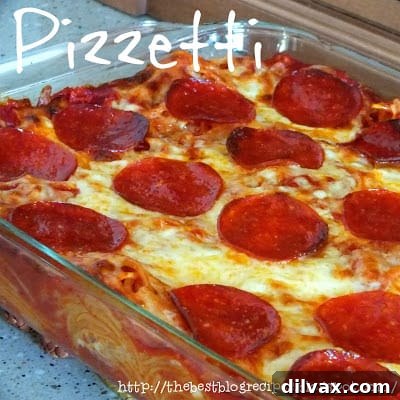 Delicious Pizzetti - a creative pizza and spaghetti fusion dish
