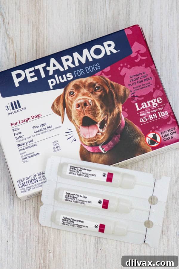 PetArmor Plus for Dogs A box of PetArmor Plus for Dogs, highlighting essential flea and tick protection.