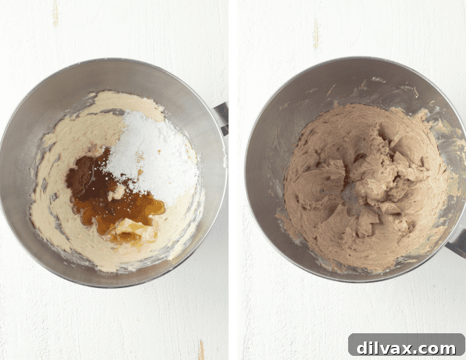 Whipped Cinnamon Honey Butter 5 Process photos for making butter with cinnamon and honey.