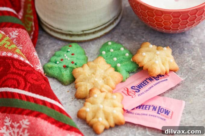 Easy Cream Cheese Spritz Cookies Spritz Cookies with Sweet'N Low packets
