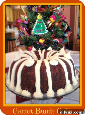 Fantastic Wednesday 5 Moist Carrot Bundt Cake with cream cheese frosting