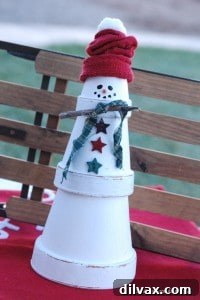 Wicked Good Wednesdays: Second Helping 4 Handmade Terra Cotta Snowman by One Creative Mommy