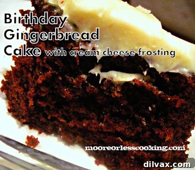 Wicked Good Wednesdays: Second Helping 6 Birthday Gingerbread Cake with Cream Cheese Frosting Recipe
