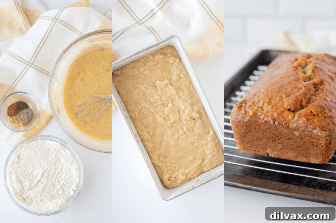 Chai Banana Bread Process Shots