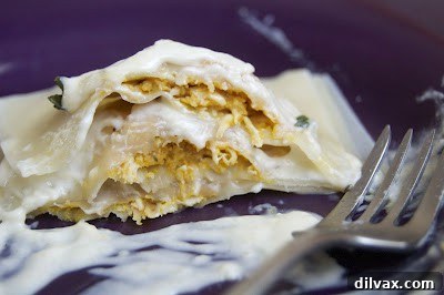 Harvest Chicken and Squash Ravioli 2 Delicious roasted butternut squash and chicken ravioli dish, perfect for autumn evenings.