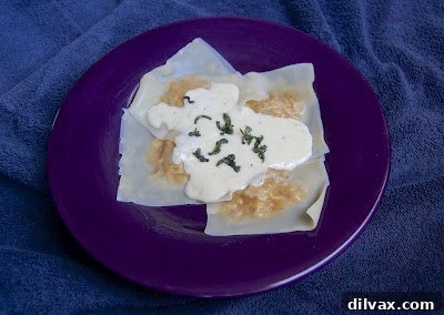 Harvest Chicken and Squash Ravioli 4 Close-up of roasted butternut squash cubes, caramelized and delicious.
